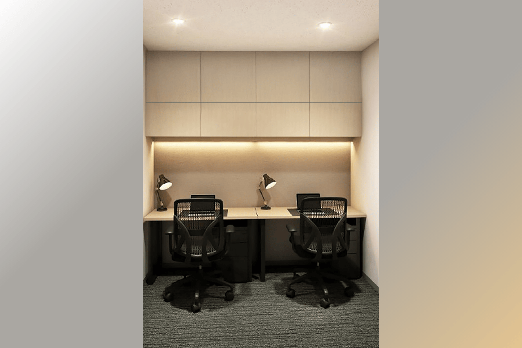 専有部_個室。家具付き、Wi-Fi完備ですぐに作業を始められます。※画像はイメージです。