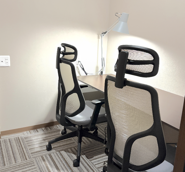 最大2名まで入れる完全個室