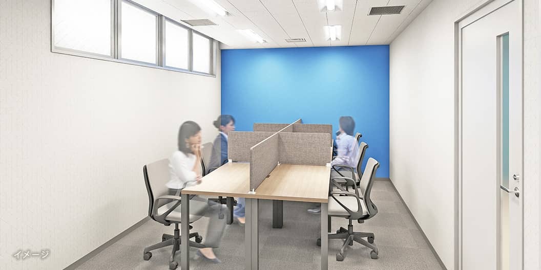 専有部_コワーキングスペース。デスク単位での契約で利用可能です。※画像はイメージです。©Regus