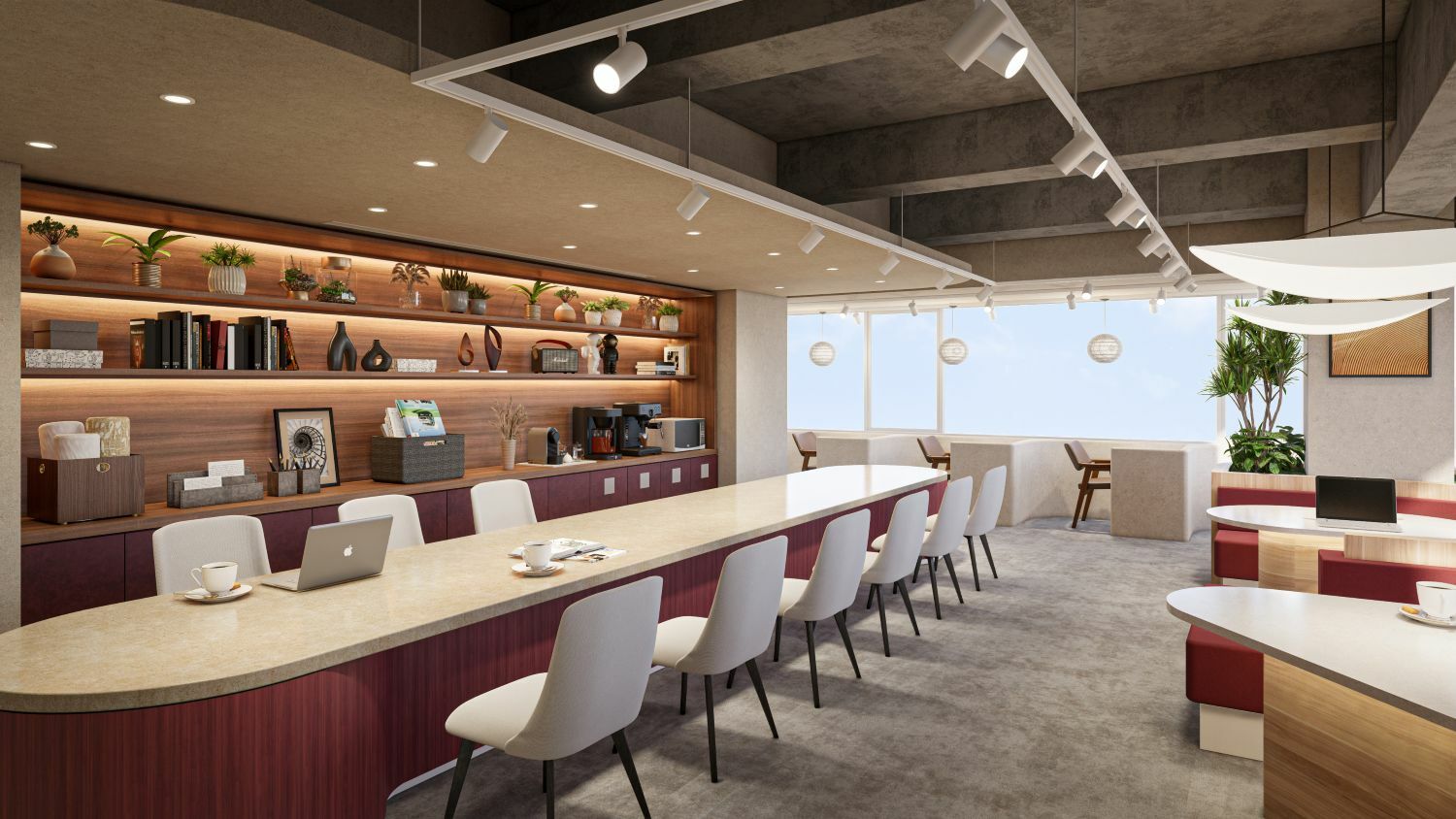 共有部_ラウンジ。カフェツールが充実しており、自由に利用できます。※画像はイメージです。