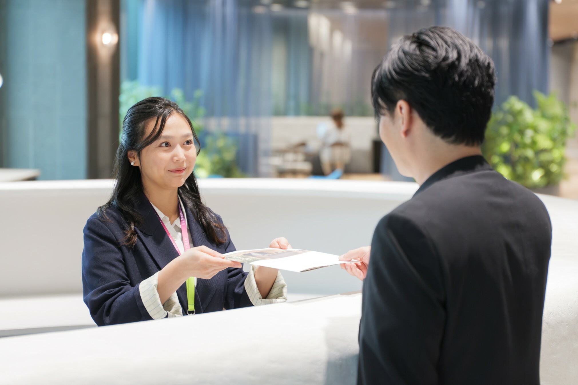 外観_受付。営業時間内はスタッフが常駐しています。※画像はイメージです。
