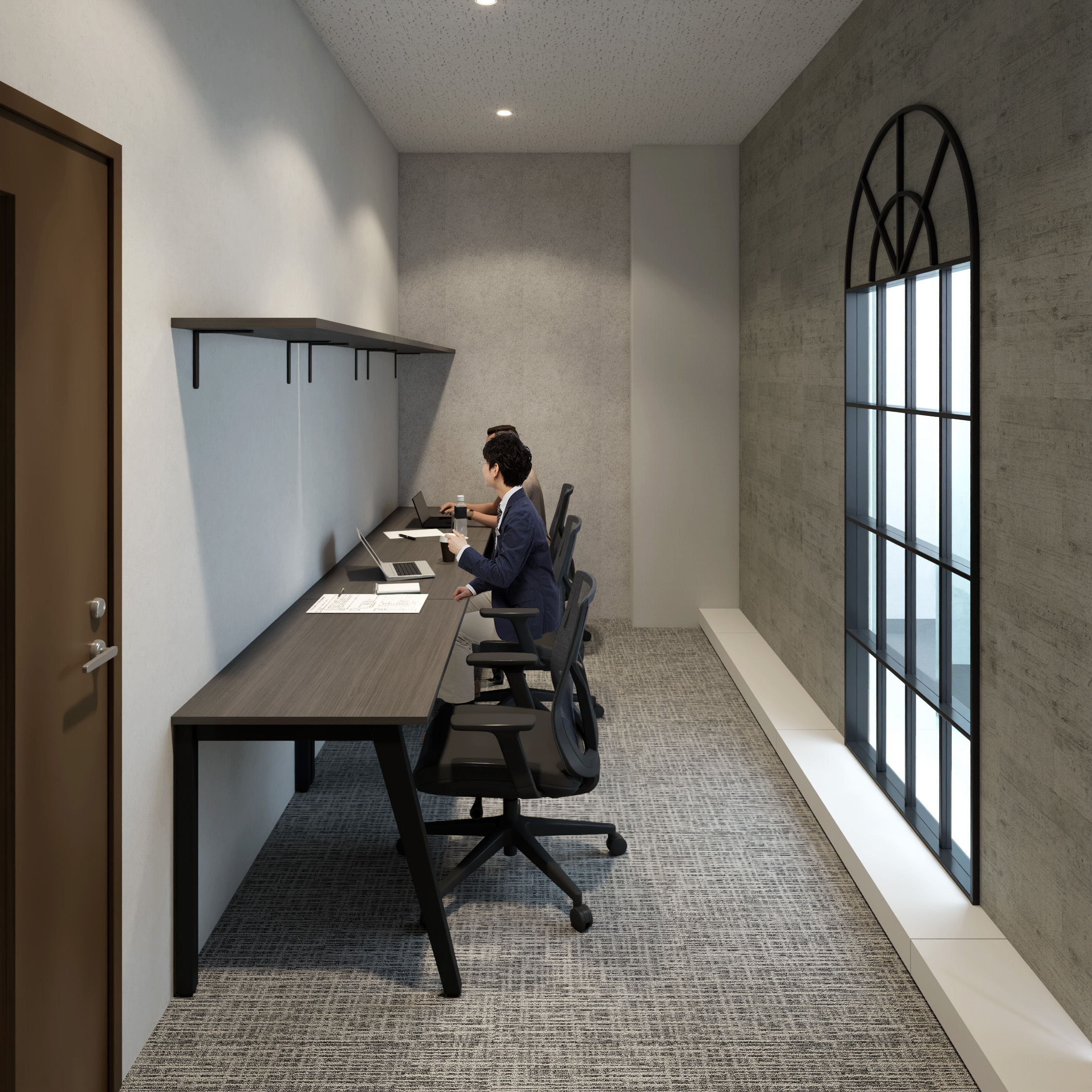 専有部_個室。家具付き、Wi-Fi完備ですぐにビジネスをスタートできます。※画像はイメージです。