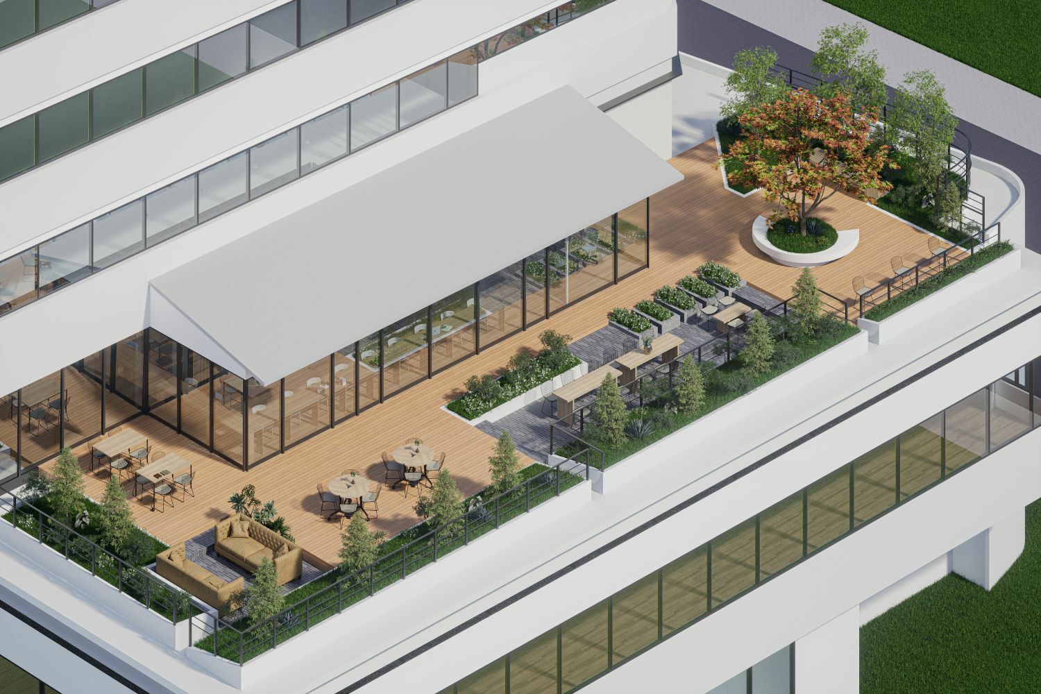 共有部_テラス。開放的なテラスで気分転換もできます。※画像はイメージです。