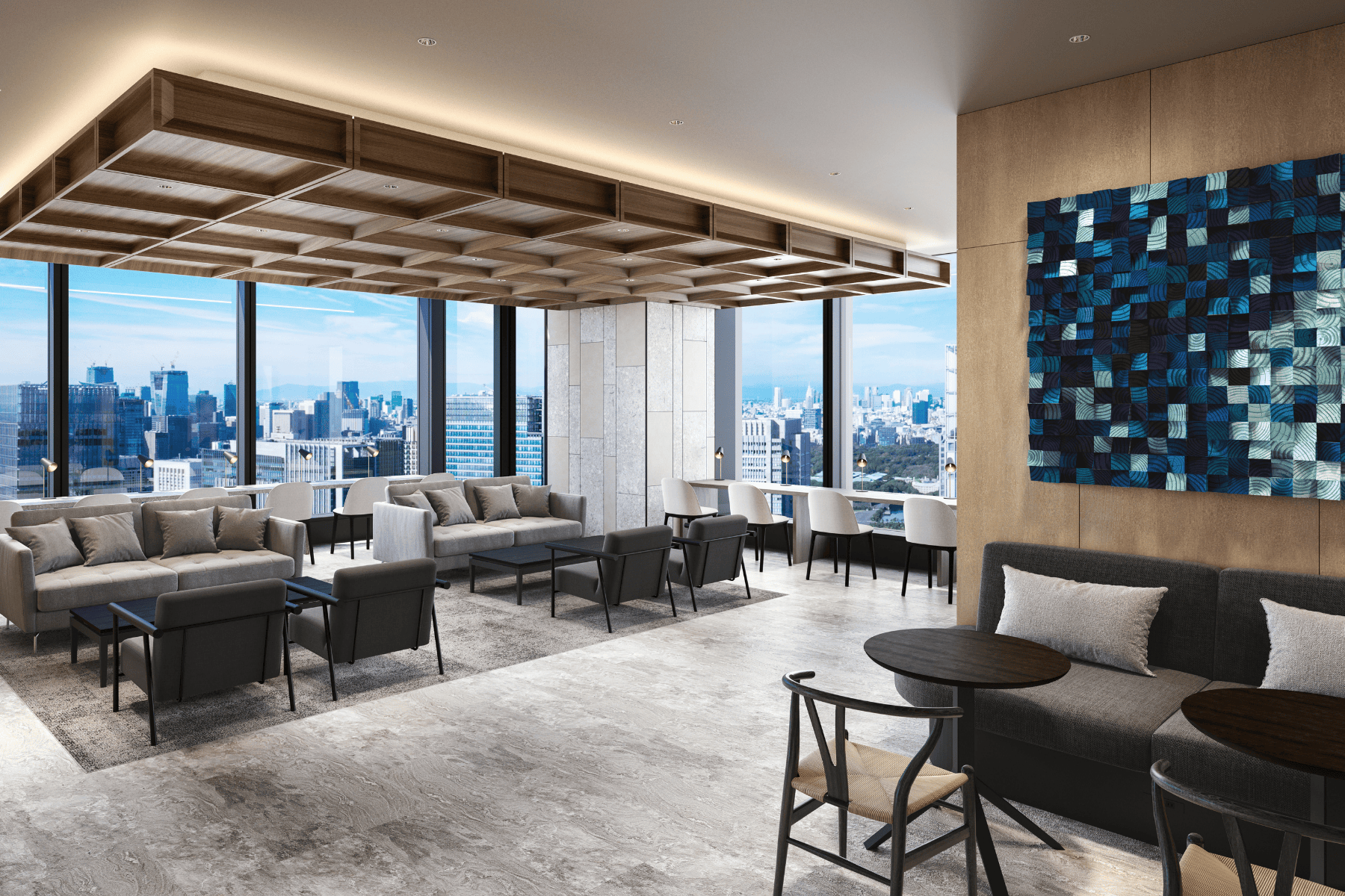 共有部_ラウンジ。ミーティングや作業はもちろん、来客対応も行うことができます。※画像はイメージです。