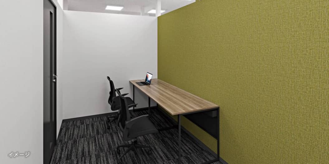 専有部_個室。家具付き、Wi-Fi完備ですぐにビジネスをスタートできます。※画像はイメージです。©Regus