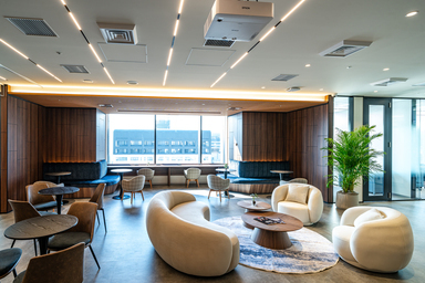 共有部_ラウンジ。仕事中のリフレッシュや来客などにも利用可能です。※画像はイメージです。