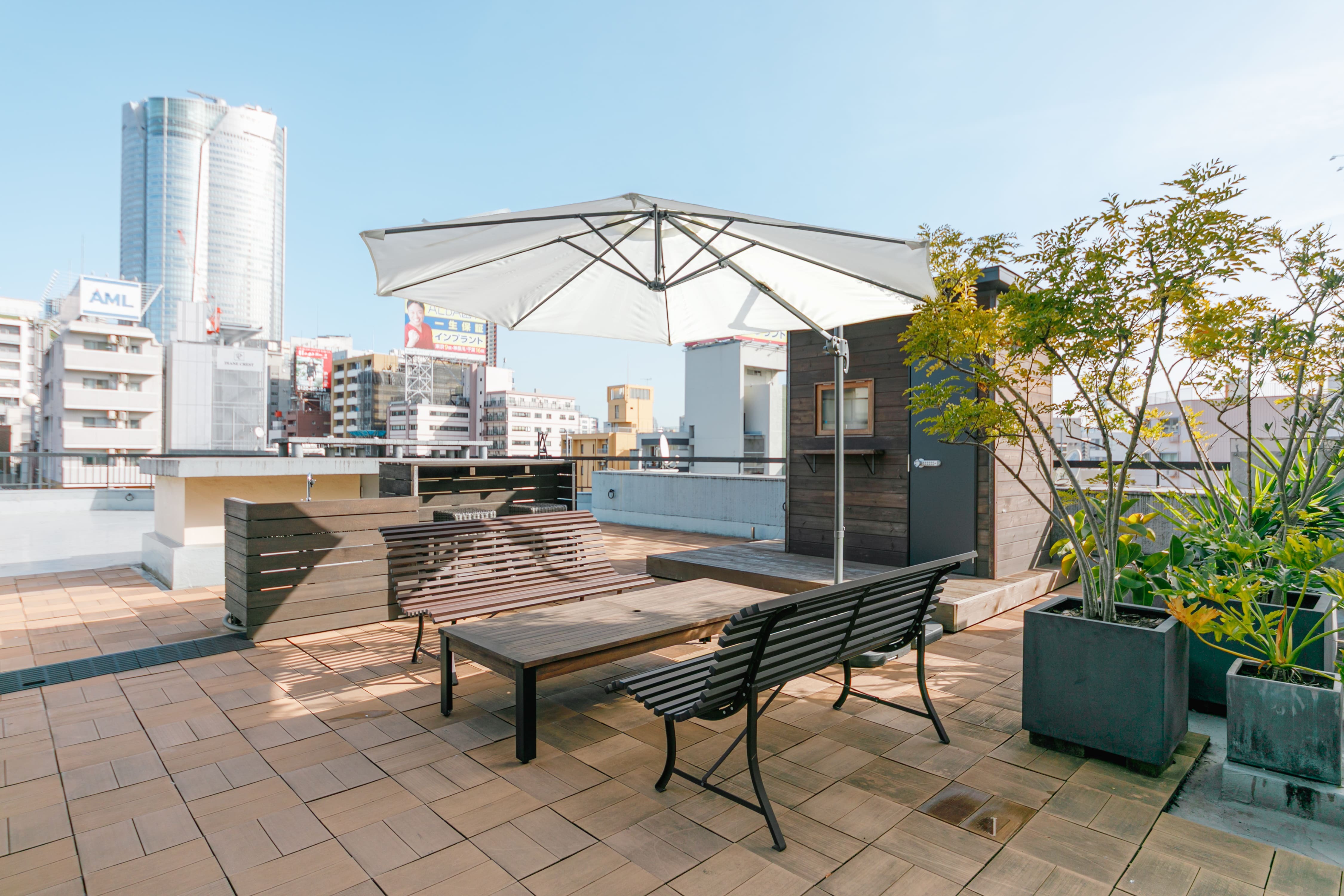 解放感のある屋上を利用できます！