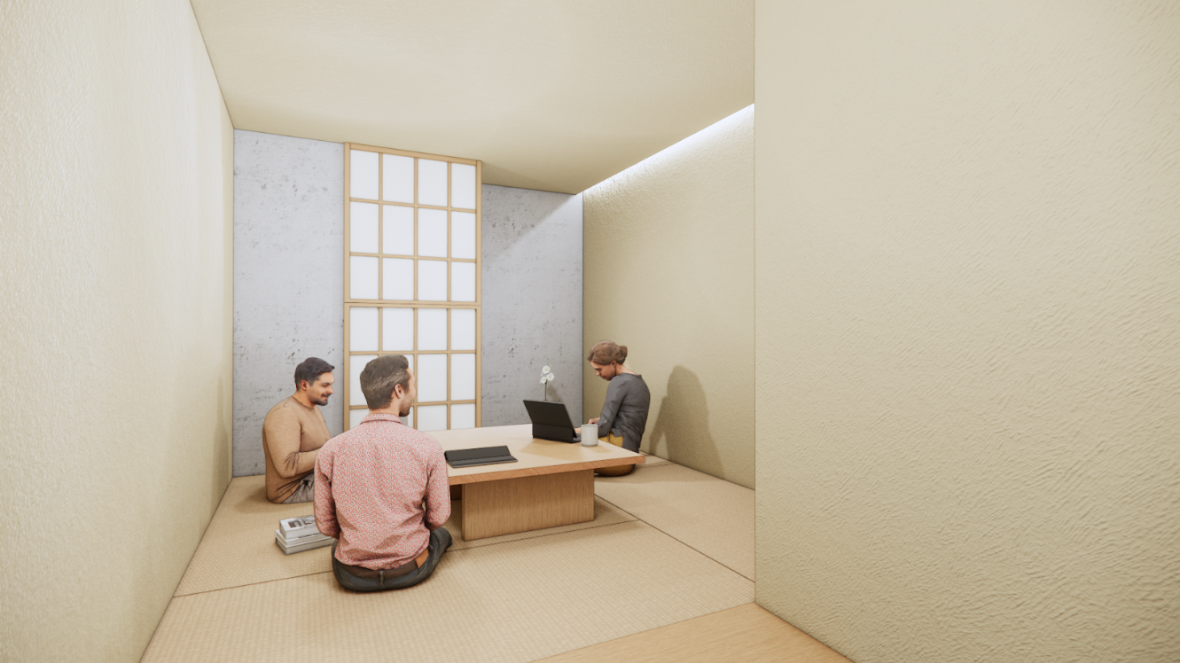 共有部_来客対応エリア。畳のお部屋を用意しています。※画像はイメージです。