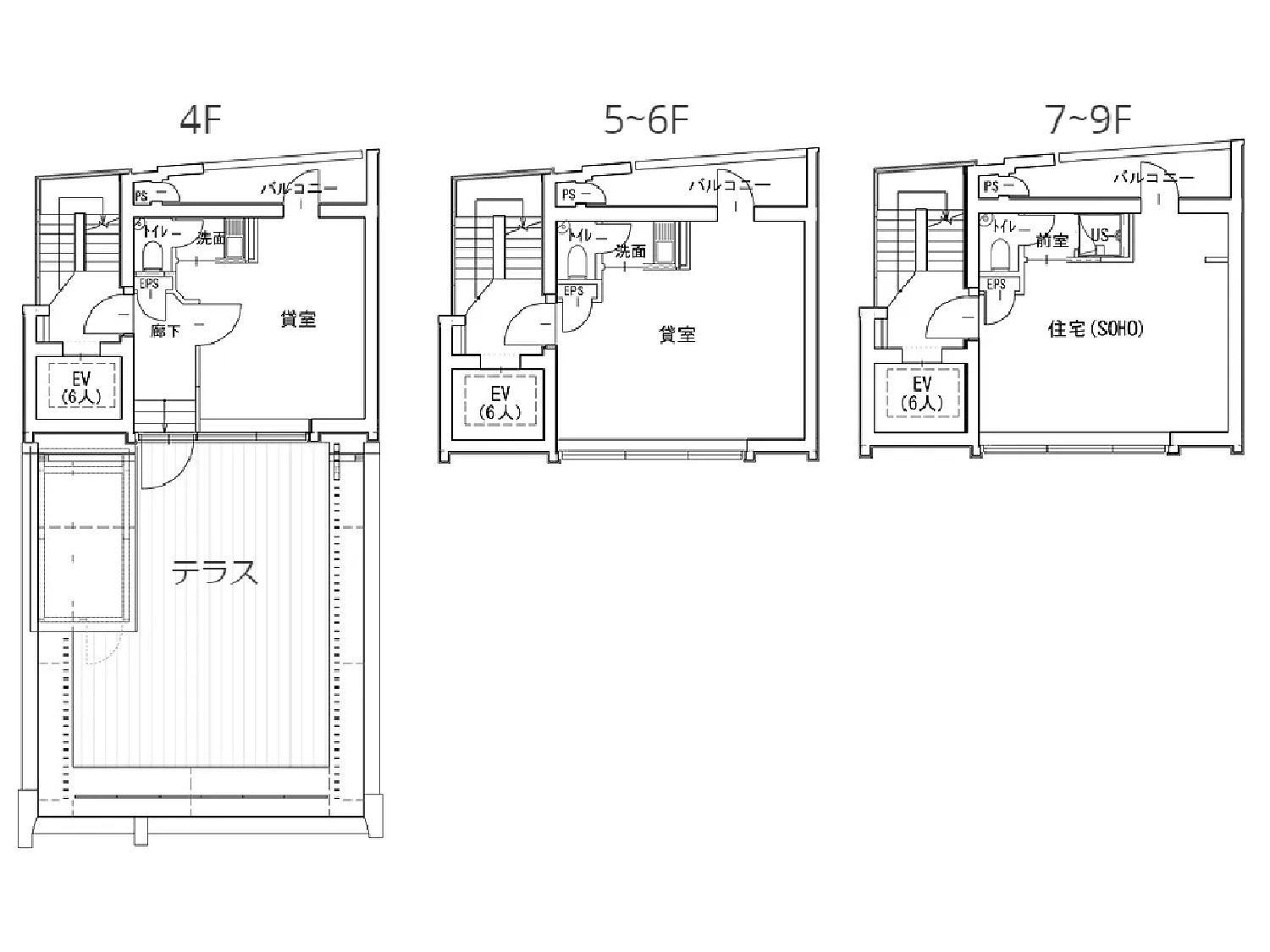 その他_4~9Fのフロアマップ。
