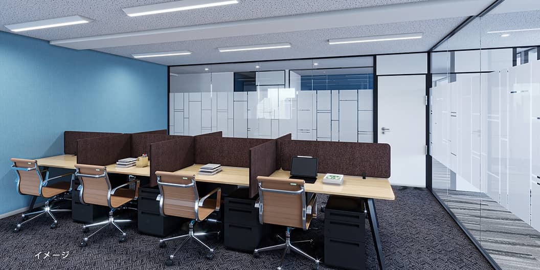 専有部_コワーキングスペース。デスク単位での契約で利用可能です。※画像はイメージです。©Regus