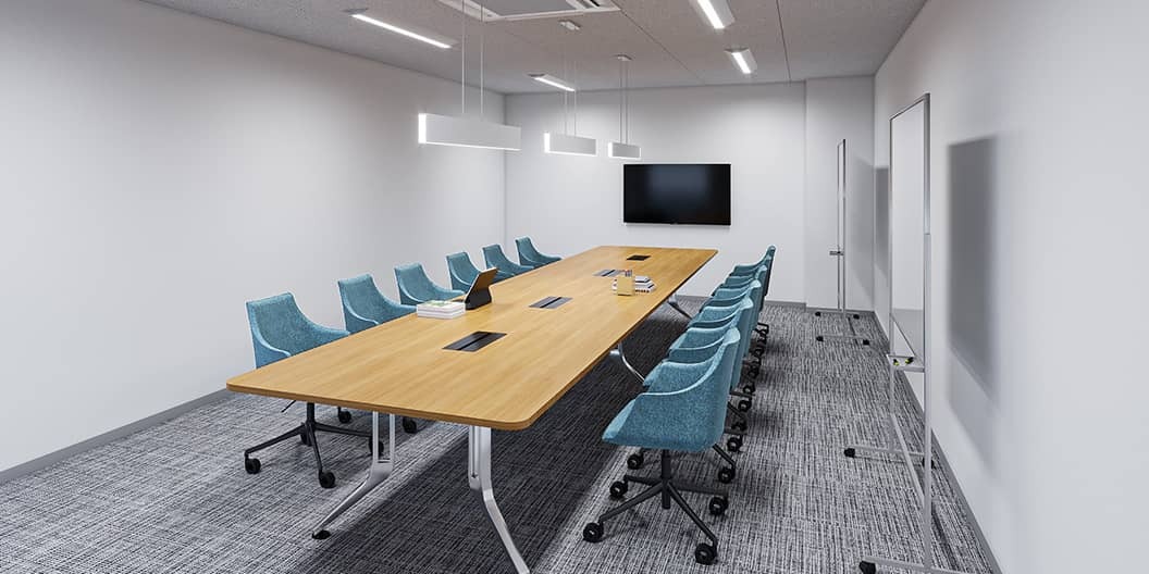 共有部_会議室。会議、面接、取材、セミナーなど様々なシーンで活用できます。※画像はイメージです。©Regus