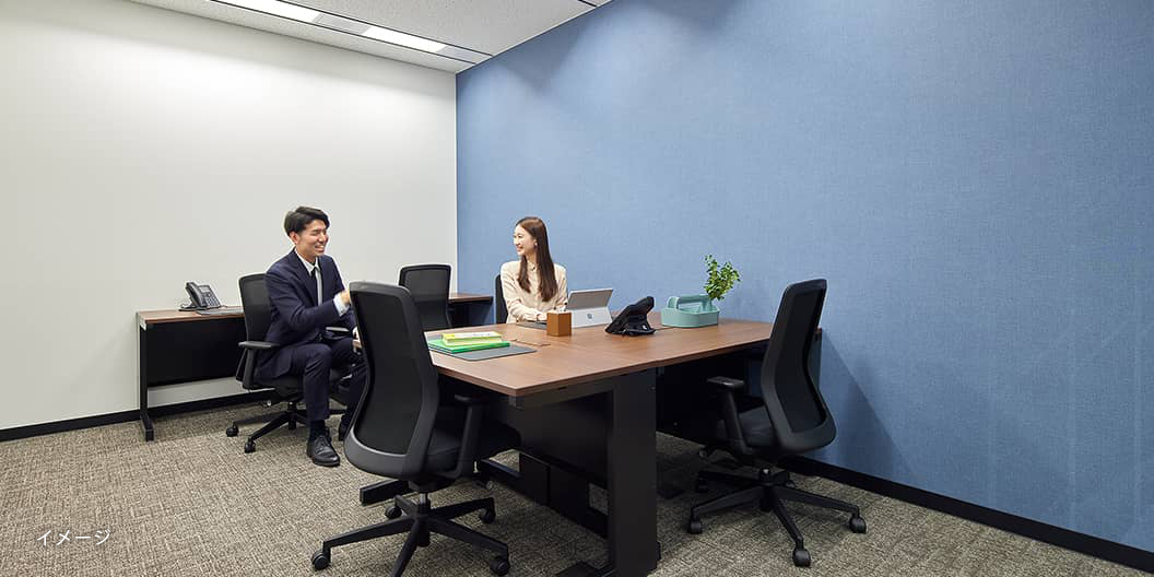 専有部_個室。家具付き、Wi-Fi完備です。※画像はイメージです。©Regus