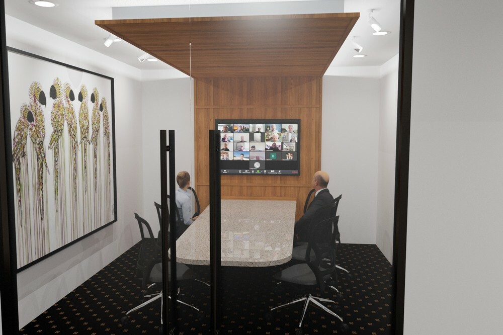 共有部_会議室。来客対応や打ち合わせ、大切な商談におすすめです(有料)。※画像はイメージです。