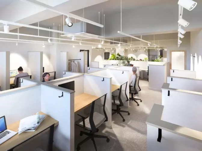 共有部_ワークブース。静かに集中して過ごしたい方におすすめです。※画像はイメージです。©bizcomfort