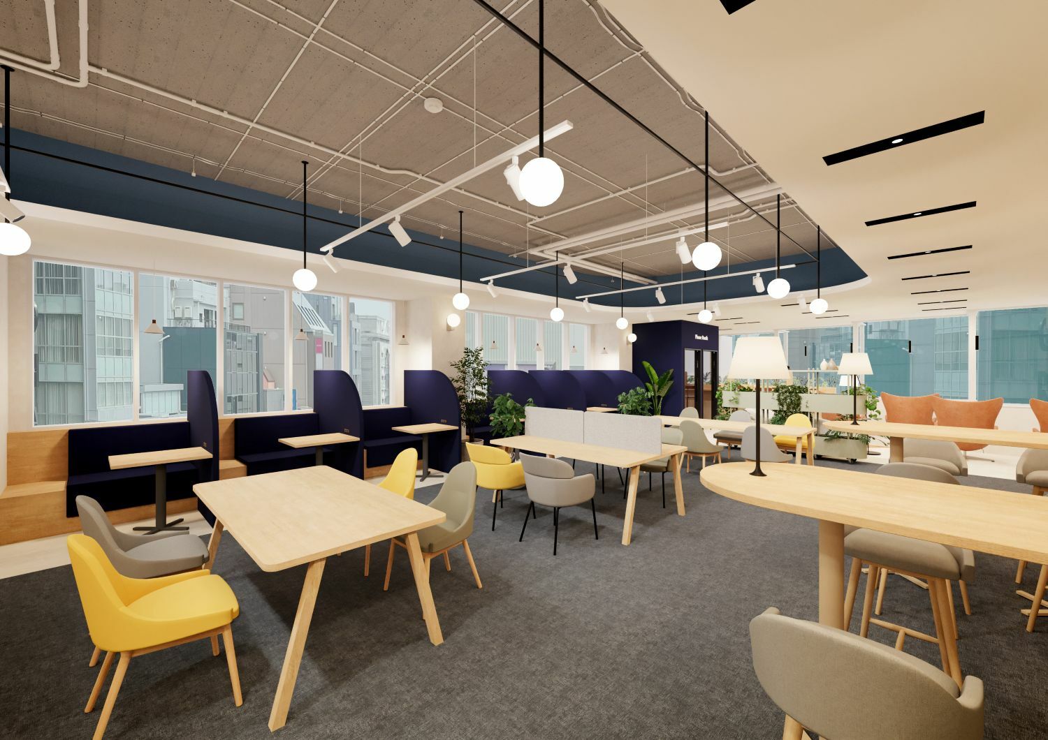 共有部_コワーキングスペース。ちょっとした打ち合わせにも便利なスペースです。