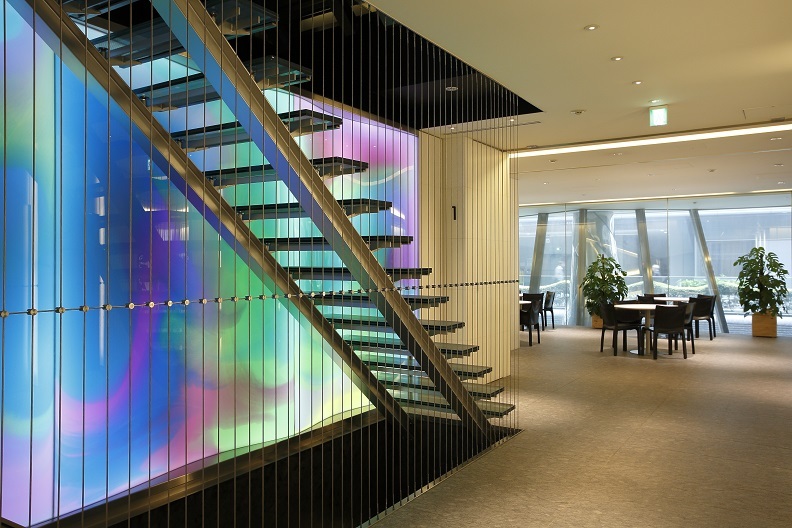 共有部_フリースペース(1F)。ビル1階にもフリースペースがあります。