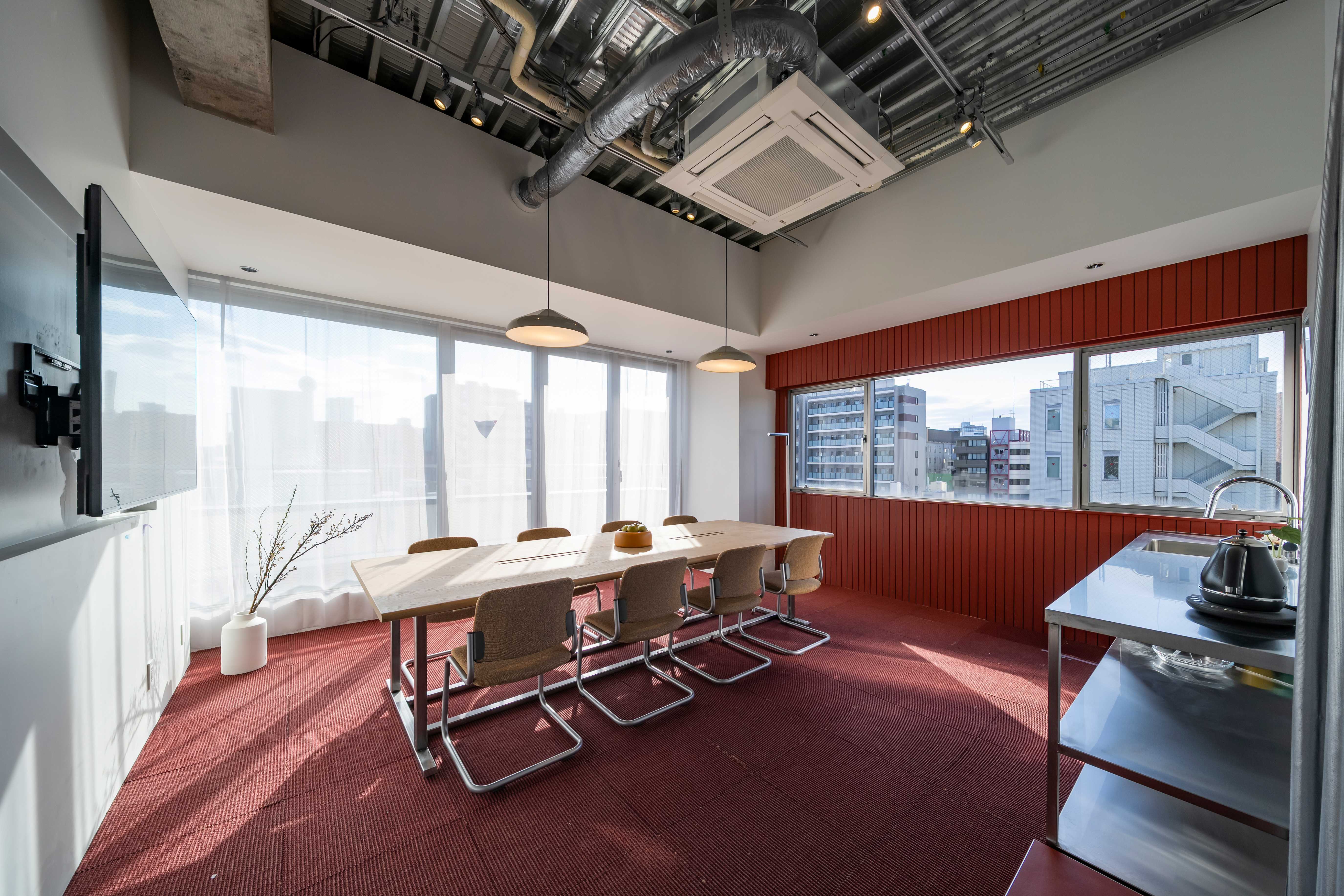 共有部_会議室。会議、面接などに利用できます(有料)。