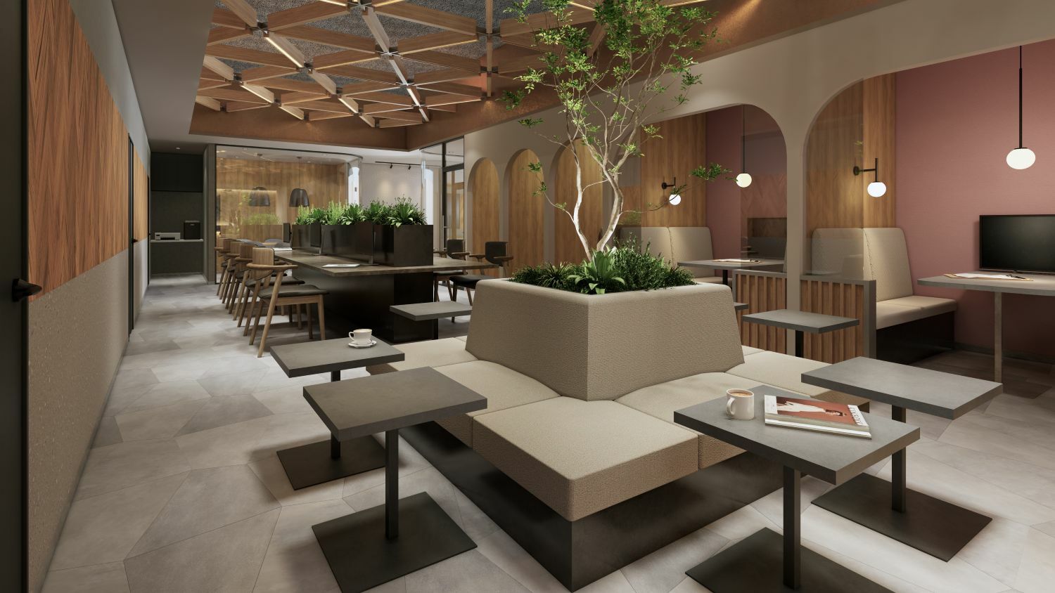 共有部_ラウンジ。心地よいスペースでリフレッシュすることも可能です。※画像はイメージです。