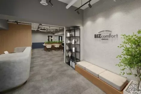 外観_受付。営業時間内はスタッフが常駐しています。※画像はイメージです。©bizcomfort