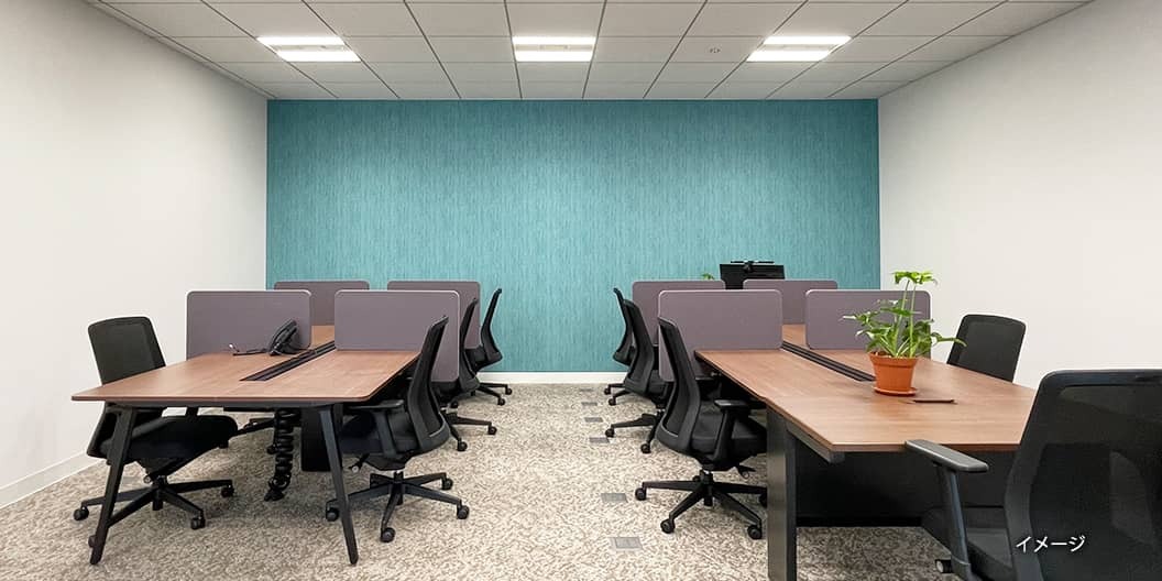 専有部_専用デスク。自身の決まった席で作業ができます。※画像はイメージです。©Regus