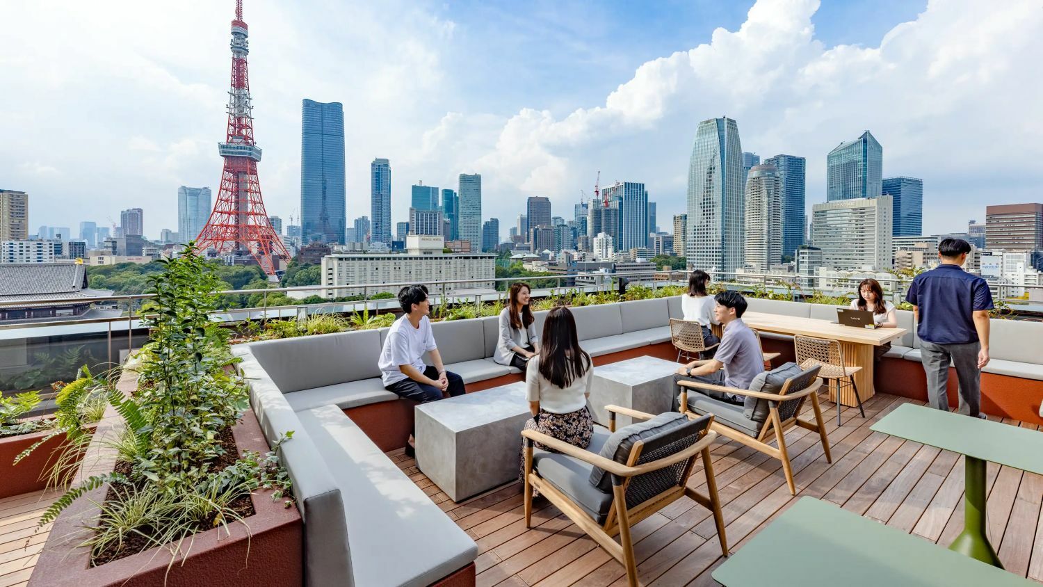 共有部_テラス。開放的なテラスでリフレッシュもできます。 ※画像はイメージです。ⒸH1O