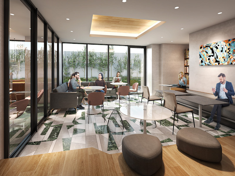 共用部_COZY LOUNGE。施設入居者限定のオープンスペースになります。読書や交流の場としてご利用いただけます。※画像はイメージです。