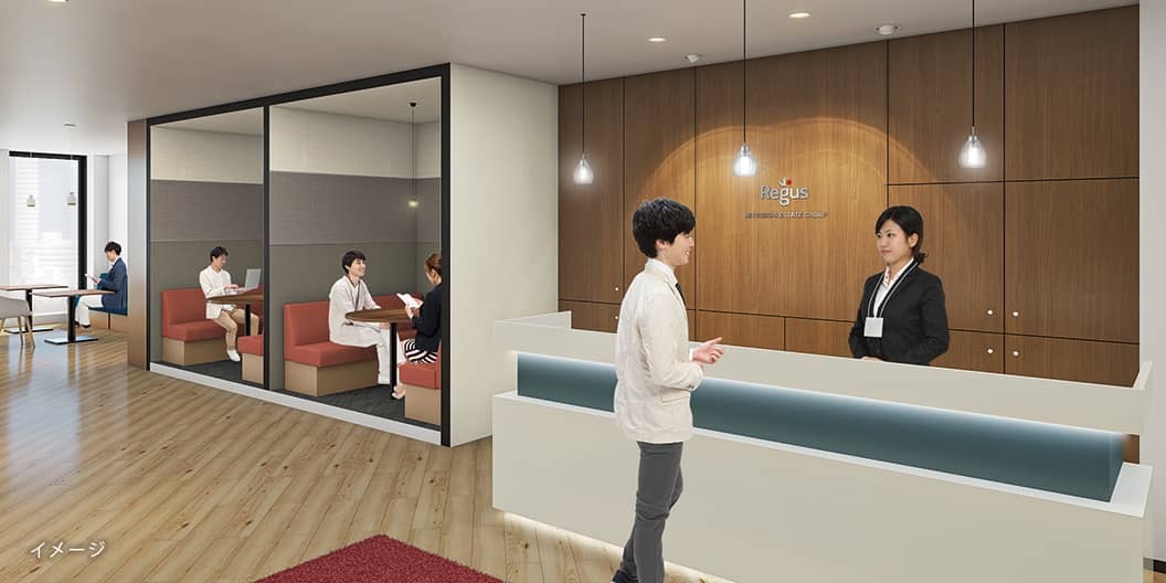 外観_受付。営業時間内はスタッフが常駐しています。※画像はイメージです。©Regus