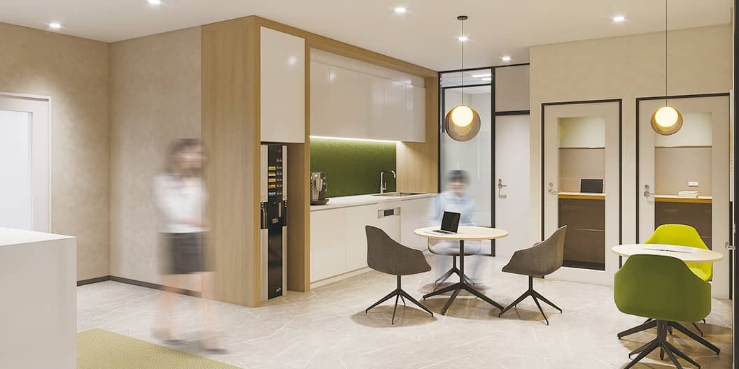 共有部_ラウンジ。来客対応などにも利用できます。※画像はイメージです。©Regus