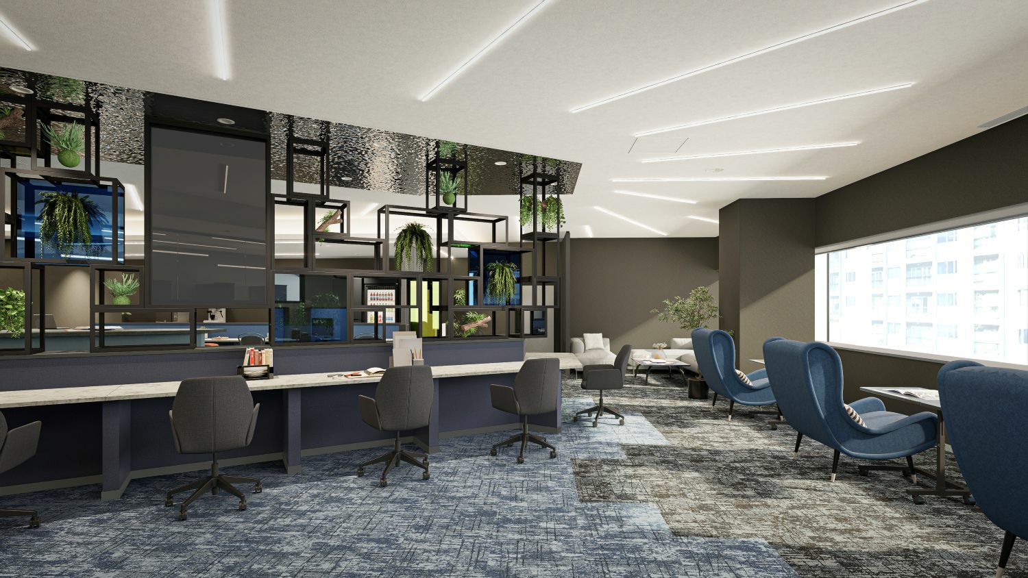 共有部_ラウンジ。心地よいスペースでリフレッシュすることも可能です。※画像はイメージです。