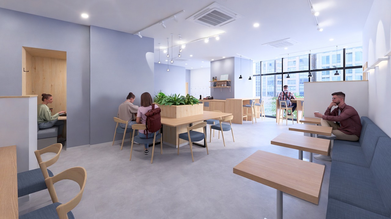 食事・WEB会議も可能なカフェブース