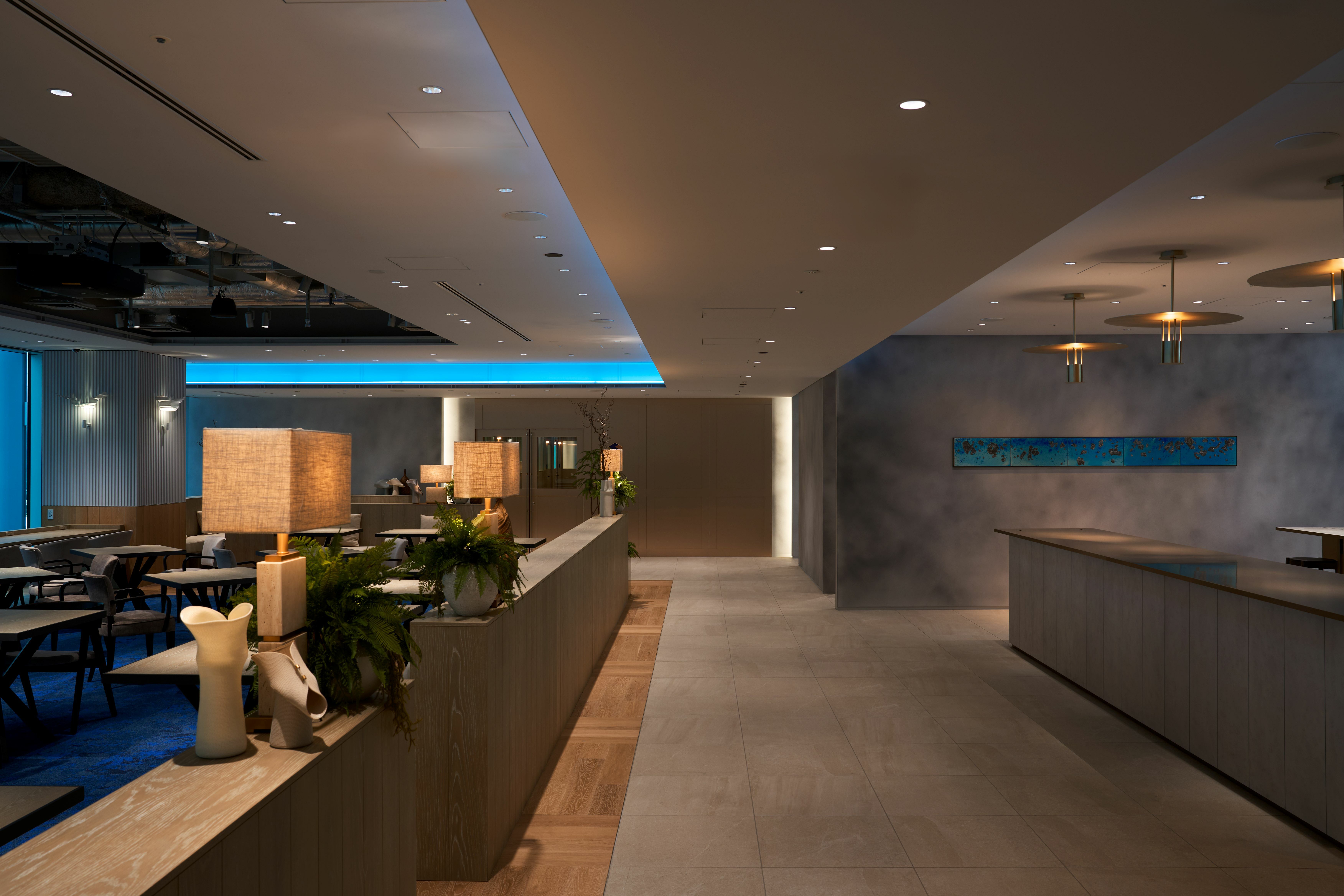 共用部_ラウンジ。ミーティングや作業はもちろん、来客対応も行うことができます。