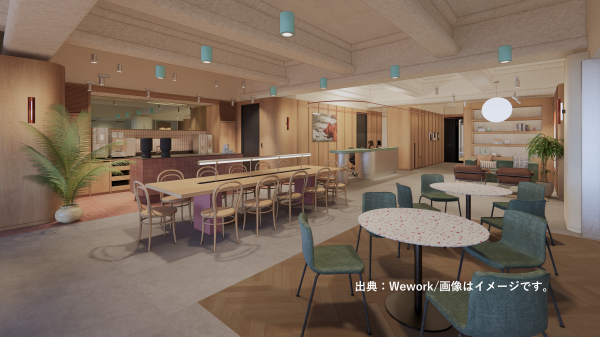 専有部_個室。個室内はデスク・椅子・袖机が標準で装備されています。※写真はイメージです。© WeWork