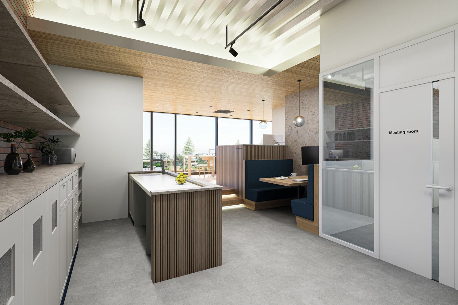 共有部_ラウンジ。カフェツールが充実しており、自由に利用できます。※画像はイメージです。