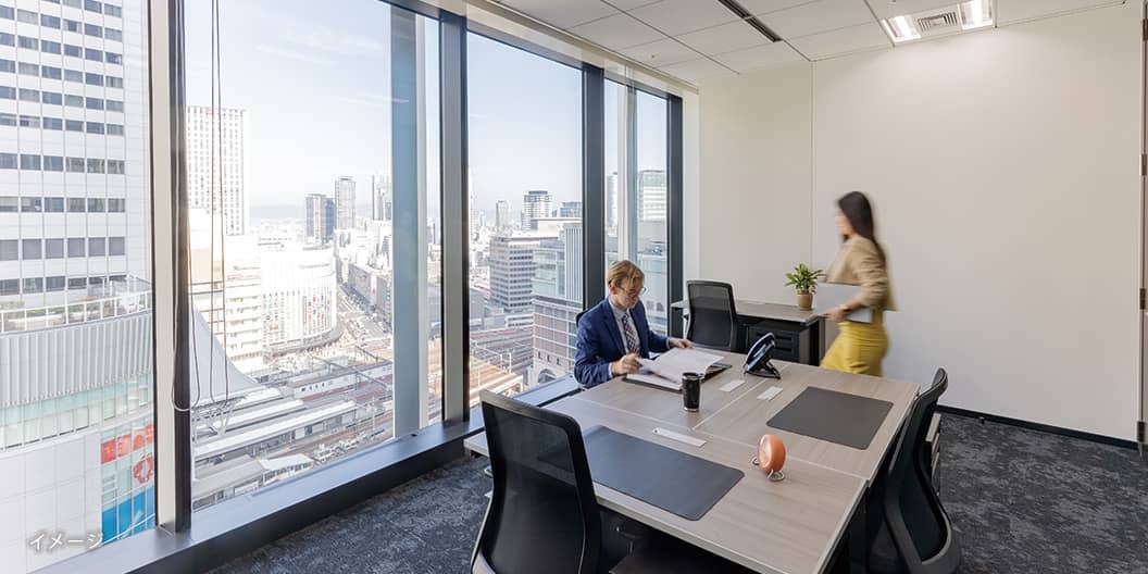 専有部_個室。家具付き、Wi-Fi完備です。※画像はイメージです。©Regus