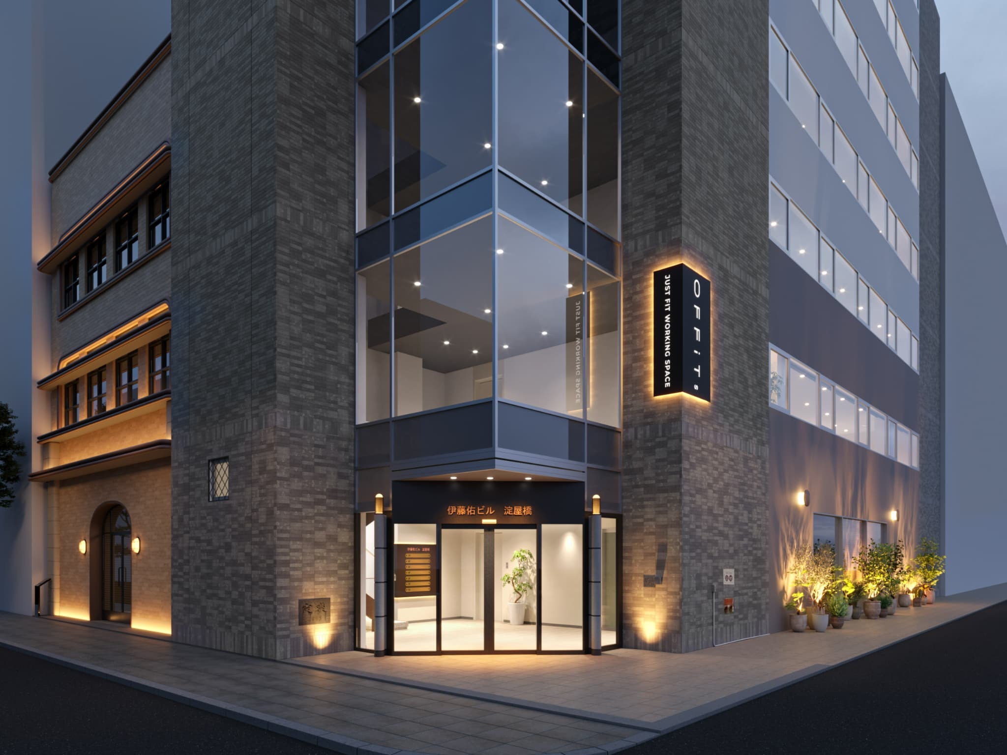 外観－夜も明るいです。