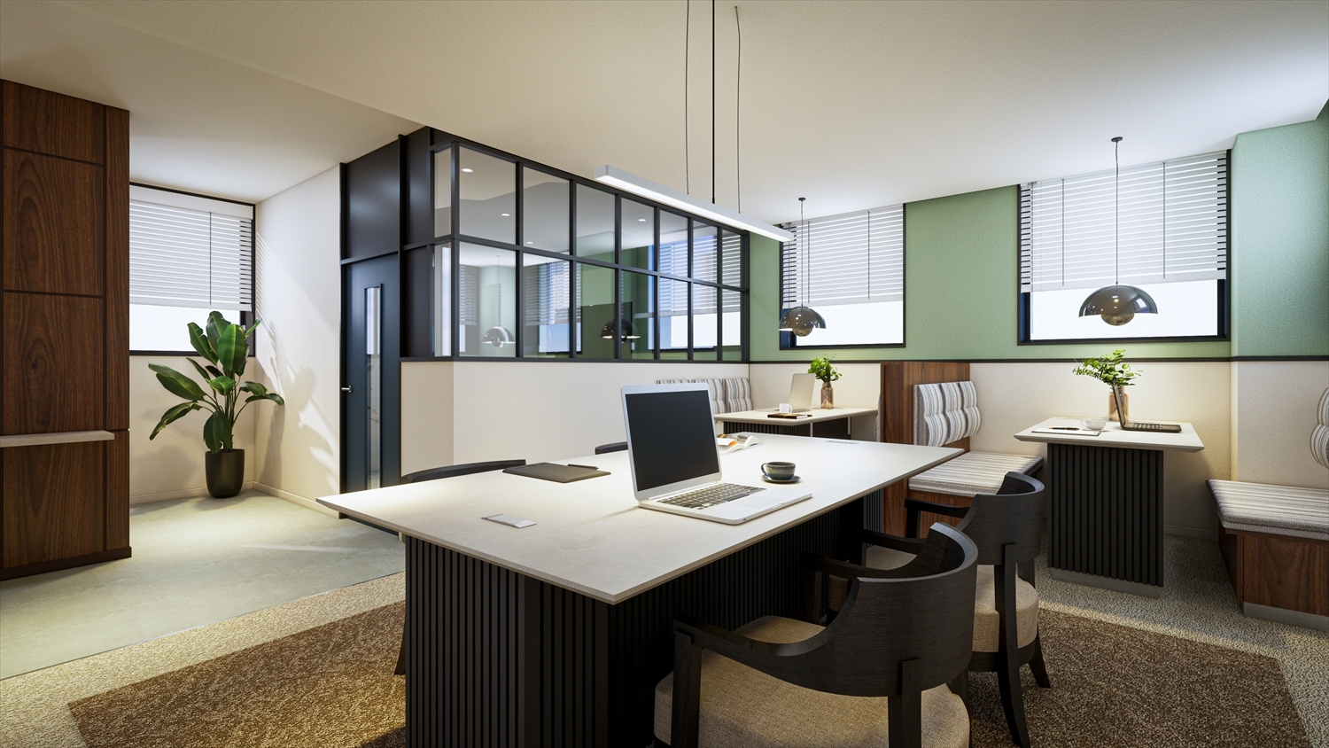 共有部_ラウンジ。ミーティングや作業はもちろん、来客や商談も行うことができます。 ※画像はイメージです。