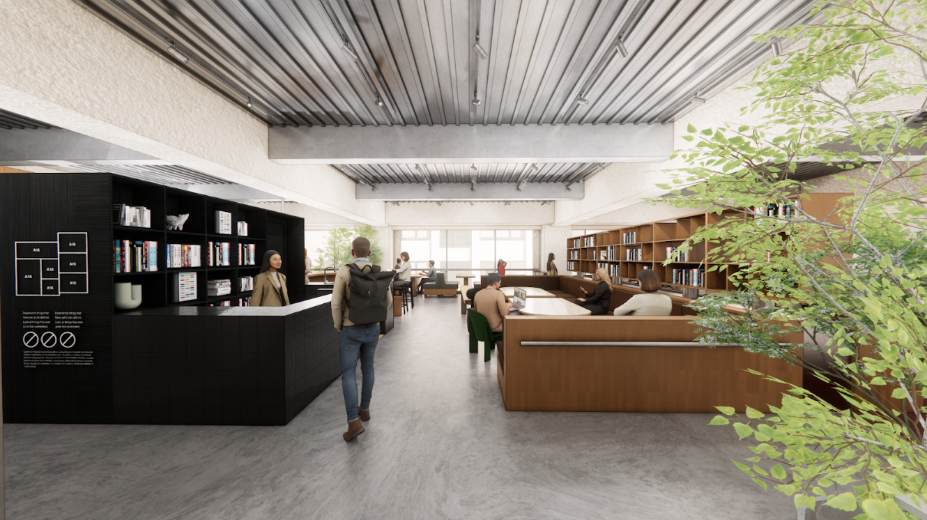 共有部_ラウンジ。グループワークや個人での作業、休憩にも対応したフレキシブルなスペースです。※画像はイメージです。